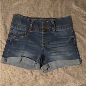 Dark denim shorts